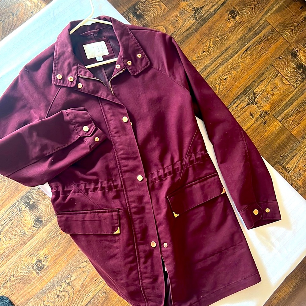 Like New Burgundy Coat, Tunic Length